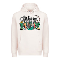 Pale Pink fishing mom Premium Hoodie - LillyAllenDesigns