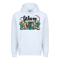 White fishing mom Premium Hoodie - LillyAllenDesigns