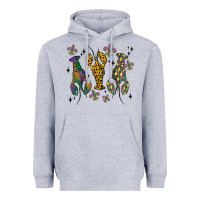 Heather Grey mardi gras crawfish Heavyweight Hoodie - MaliasSmallBusiness