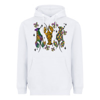 White mardi gras crawfish Heavyweight Hoodie - MaliasSmallBusiness