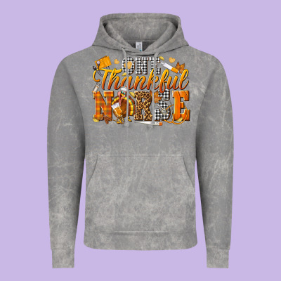 One Thankful Nurse Vintage Hoodie Designed By Texasbilliewilder