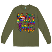 Army Green kiss me Long Sleeve Tee - JahusDesignShop
