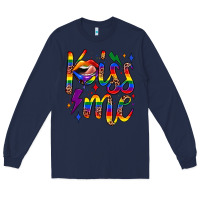 Navy kiss me Long Sleeve Tee - JahusDesignShop