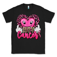 Black hey cancer with middle fingers Classic Tee - AdoDesignShop