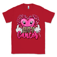 Red hey cancer with middle fingers Classic Tee - AdoDesignShop