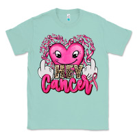 Seafoam hey cancer with middle fingers Classic Tee - AdoDesignShop