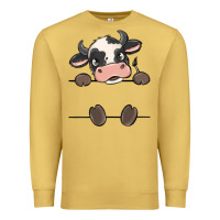 Antique Gold custom cow Premium Sweatshirt - MaliasSmallBusiness