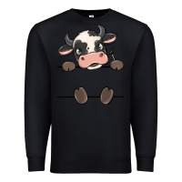 Black custom cow Premium Sweatshirt - MaliasSmallBusiness
