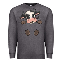 Charcoal Heather custom cow Premium Sweatshirt - MaliasSmallBusiness