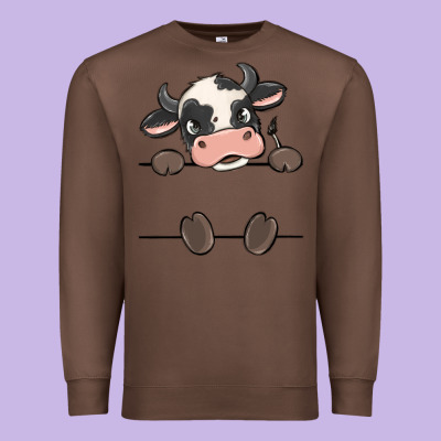 Custom Cow Premium Sweatshirt Designed By Maliassmallbusiness