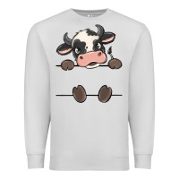 Dove Grey custom cow Premium Sweatshirt - MaliasSmallBusiness