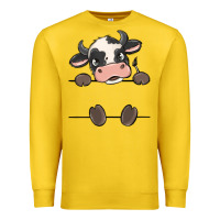 Lemon custom cow Premium Sweatshirt - MaliasSmallBusiness