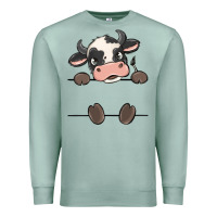 Seafoam custom cow Premium Sweatshirt - MaliasSmallBusiness