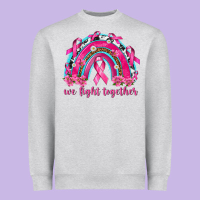 We Fight Together Rainbow Heavyweight Sweatshirt Designed By Texasbilliewilder
