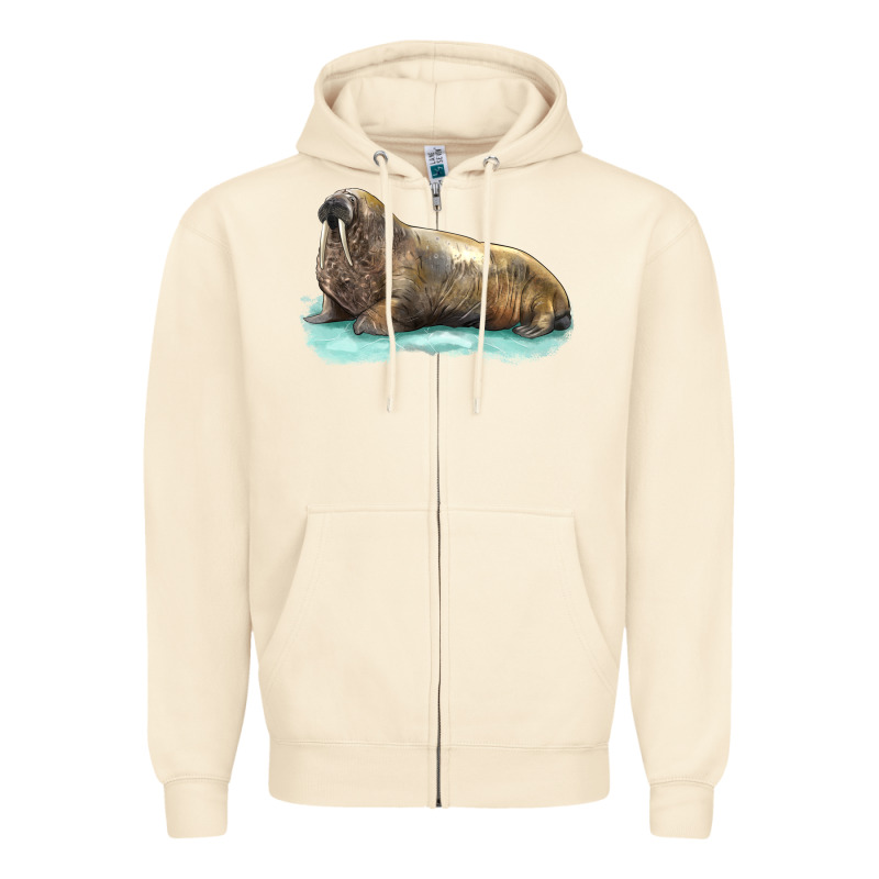 Walrus Zipper Hoodie by LillyAllenDesigns | Teevron