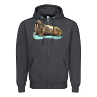 Smoke Walrus Zipper Hoodie - LillyAllenDesigns