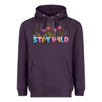 Plum stay wild Heavyweight Hoodie - MaliasSmallBusiness
