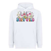 White stay wild Heavyweight Hoodie - MaliasSmallBusiness
