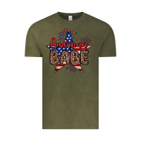 Vintage Olive American babe Vintage Tee - Neo Western
