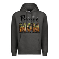 Charcoal Heather brave mom from son up to son down Premium Hoodie - LillyAllenDesigns