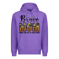 Purple brave mom from son up to son down Premium Hoodie - LillyAllenDesigns