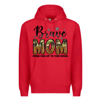 Red brave mom from son up to son down Premium Hoodie - LillyAllenDesigns