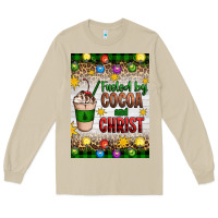 Mushroom christmas fueled by cocoa and christ Long Sleeve Tee - Artiststas