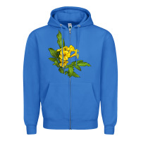 True Royal yellow elder flower Zipper Hoodie - LillyAllenDesigns