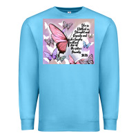 Ocean Blue bible verse Premium Sweatshirt - MaliasSmallBusiness
