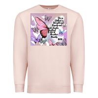 Pale Pink bible verse Premium Sweatshirt - MaliasSmallBusiness