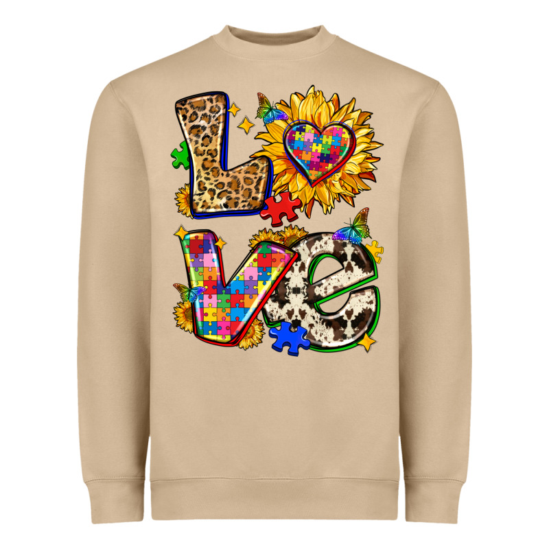 Autism Love Heavyweight Sweatshirt by Zillion Design Studio | Teevron