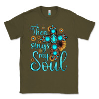 Army Green then sings my soul cross Classic Tee - JahusDesignShop