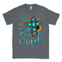 Charcoal Heather then sings my soul cross Classic Tee - JahusDesignShop
