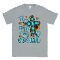 Heather Grey then sings my soul cross Classic Tee - JahusDesignShop