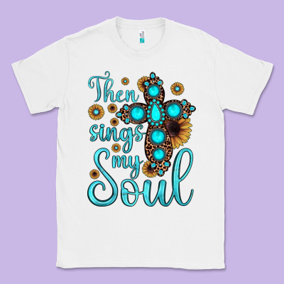Then Sings My Soul Cross Classic Tee Designed By Jahusdesignshop