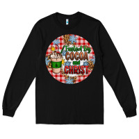 Black christmas fueled by cocoa and christ ornament Long Sleeve Tee - Artiststas