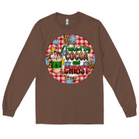 Chestnut christmas fueled by cocoa and christ ornament Long Sleeve Tee - Artiststas