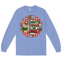 Colony Blue christmas fueled by cocoa and christ ornament Long Sleeve Tee - Artiststas