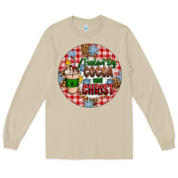 Mushroom christmas fueled by cocoa and christ ornament Long Sleeve Tee - Artiststas