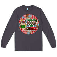 Smoke christmas fueled by cocoa and christ ornament Long Sleeve Tee - Artiststas