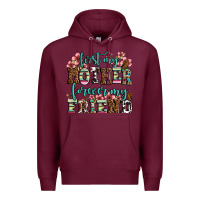 Burgundy first my mother forever my friend Premium Hoodie - LillyAllenDesigns