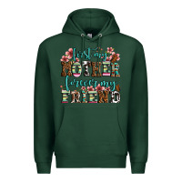 Sports Green first my mother forever my friend Premium Hoodie - LillyAllenDesigns