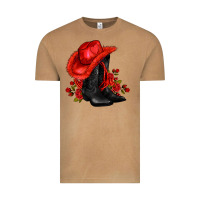 Vintage Camel valentines day cowboy boots red  and roses Vintage Tee - AdoDesignShop