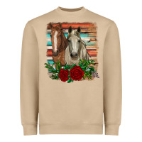 Mushroom horses with roses Heavyweight Sweatshirt - RanaPortraitStore