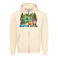 Sandshell hippie soul camping Zipper Hoodie - BarkalooDesign