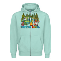 Seafoam hippie soul camping Zipper Hoodie - BarkalooDesign