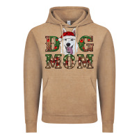 Vintage Coffee christmas  white shepherd dog mom Vintage Hoodie - RanaPortraitStore