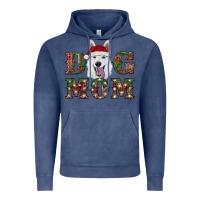 Vintage Denim christmas  white shepherd dog mom Vintage Hoodie - RanaPortraitStore