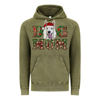 Vintage Olive christmas  white shepherd dog mom Vintage Hoodie - RanaPortraitStore