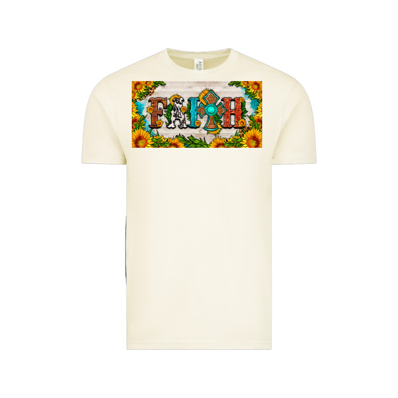 Faith Cross And Sunflower License Plate Vintage Tee by HRA Design Shop | Teevron